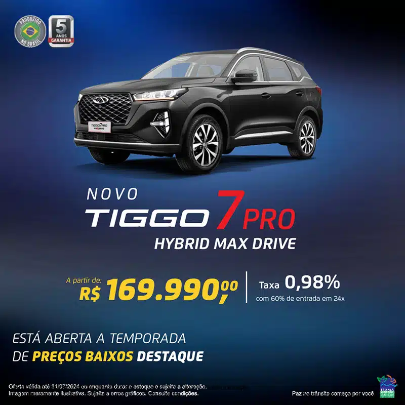 Novo Tiggo 7 Pro Hybrid Max Drive